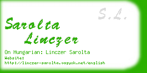 sarolta linczer business card